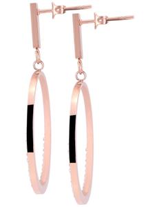 Adeliás Женские серьги - серьги-гвоздики из нержавеющей стали с золотыми стразами