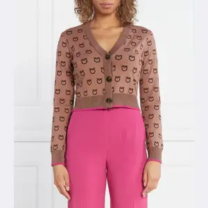 Кардиган стандартного кроя Pinko, коричневый