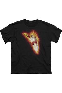 Футболка с коротким рукавом для подростков "Justice League of America: Firestorm Blaze" Gildan, черный