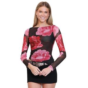 Длинный рукав с боковыми сборками и асимметричным вырезом лодочкой Madden Girl