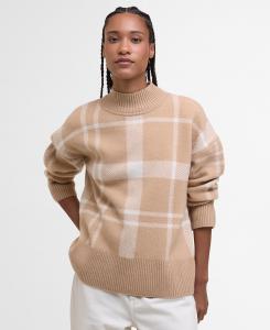 Джемпер Barbour Harriet Tartan High-Neck, Pale Camel