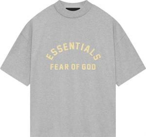 Футболка Fear of God Essentials Heavy Jersey Crewneck  'Light Heather Grey', серый