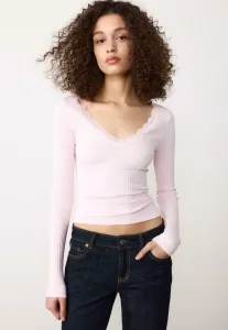 Бесшовный топ с длинными рукавами Stradivarius, Salmon