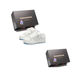 Paddington Bears Износостойкие и легкие низкие скейтерские кроссовки унисекс - градиент бело-голубые, цвет Gradient White Blue