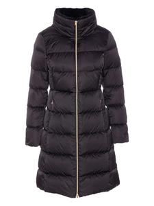Утепленное пальто Herno с высоким воротом большого размера, черный
