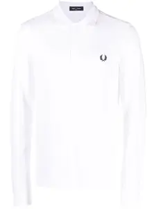 Рубашка поло с вышивкой Fred Perry, белый
