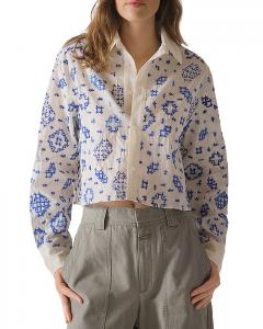 Короткая рубашка из поплина CISSA, белый