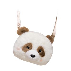 Сумка-панда через плечо кроссбоди плюшевая кукла 18см/30см/35см высота Happy Fish, коричневый