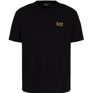 Футболка с принтом Ea7 Logo EMPORIO ARMANI, черный