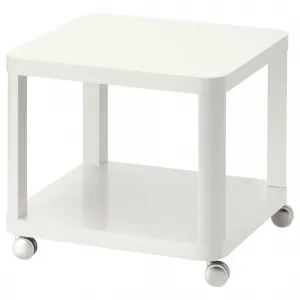 Приставной столик на колесиках, белый, 50x50 см, TINGBY IKEA