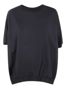 Топ с короткими рукавами и эластичным подолом Liviana Conti, черный