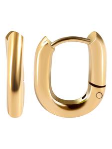 Adeliás Женские серьги - серьги-кольца из нержавеющей стали в золотом исполнении