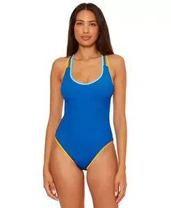 Женский слитный купальник Crinkle Crush Becca, синий