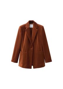 Блейзер MANGO Velveton, Auburn