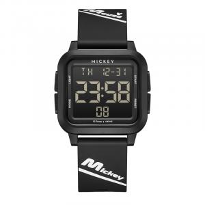 Disney Микки серия электронные часы с силиконовым ремешком унисекс черный циферблат