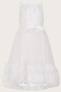 Кремовое платье Odette 3D с цветочным мотивом Monsoon, бежевый