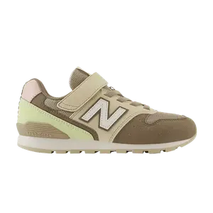 Кроссовки New Balance 996 Hook & Loop Big Kid Wide Mushroom Sandstone, коричневый