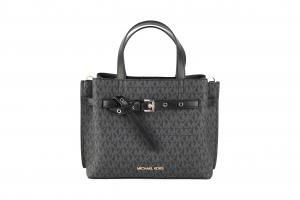 Сумка-кошелек через плечо из ПВХ Emilia Small Black Signature Michael Kors