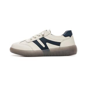 Кеды, скейтборд обувь женская низкая Medd, бежевый/синий