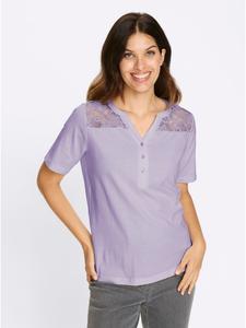 Рубашка с короткими рукавами сиреневого цвета Sieh an!