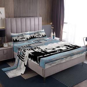 Erosebridal Комплект постельного белья Happy Camping в стиле рустик с принтом сарая, Multi 12