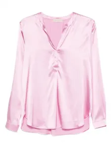 Блузка с V-образным вырезом и длинными рукавами Purotatto, розовый