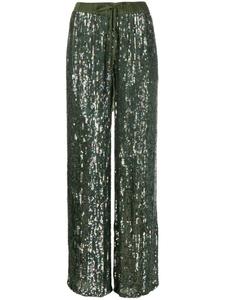 P.A.R.O.S.H. широкие брюки с пайетками, зеленый