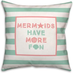 Creative Products Декоративная подушка Mermaids Have More Fun с мягким пушистым чехлом Mermaids Spun