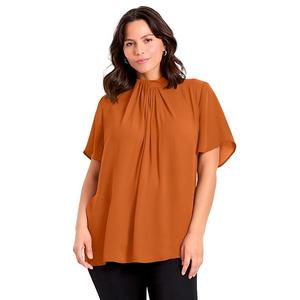 Блузка с закрученным передом и рукавами-крылышками для женщин plus size Avenue, Antique Copper