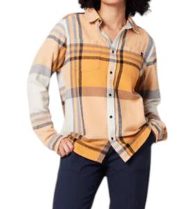 Рубашка унисекс Shiloh Plaid в абрикосовую клетку Known Supply, цвет apricot plaid