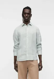 Slhregkylian ls classic noos shirt Selected, Aqua Gray/White