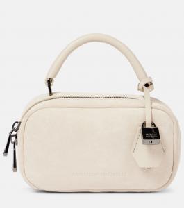 Сумка-тоут Foulard Mini из замши Brunello Cucinelli, Avorio