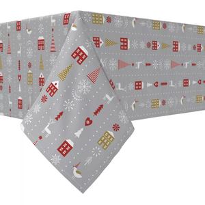 Прямоугольная скатерть, 100% хлопок, 52x120 дюймов, стилизованный рождественский узор.