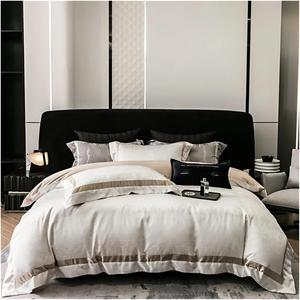 YUSIWOAL Комплект постельного белья Cotton Sateen серый мраморный 1000TC пэчворк