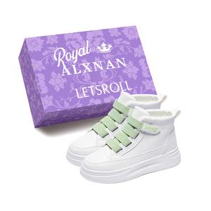 Высокие повседневные туфли женские Alxnan, Orange Red+Box