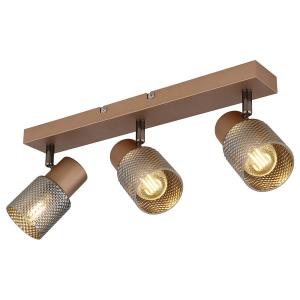 Потолочный светильник Globo Lighting Satella Typ F, копченое стекло / железо - количество языков пламени: 3