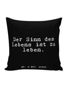 Подушка Mr & Mrs Panda 40x40 Der Sinn des Lebens, черный