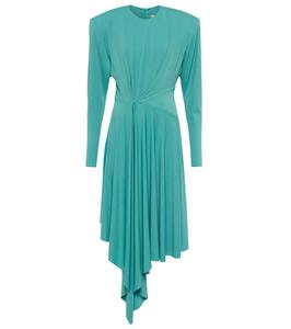 Платье миди из драпированного джерси Alexandre Vauthier, Cool Mint