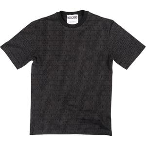 Футболка с принтом логотипа по всей поверхности MOSCHINO, черный