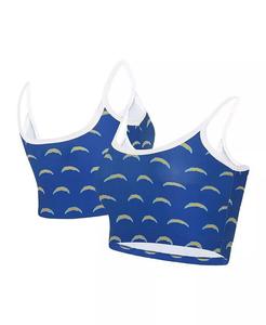 Женский бюстгальтер без косточек Royal Los Angeles Chargers Gauge Lounge Concepts Sport, синий