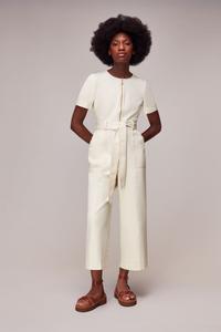 Джинсовый комбинезон с коротким рукавом Whistles, белый