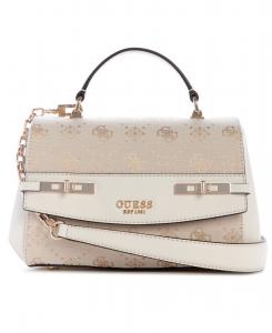 Сумка Melinda Logo Small с верхней ручкой GUESS, Off White Logo