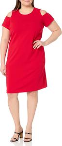 Женское платье Tommy Hilfiger с открытыми плечами и короткими рукавами, Scarlet