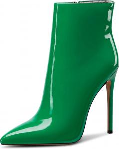 Женские ботильоны Castamere на высоком каблуке с острым носком, на молнии, с каблуком-стилето 12 см, Green