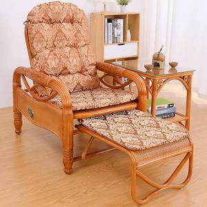 Fantasy Кресло-качалка из ротанга для взрослых с прямым подголовником, цвет honeydew, с кофейным столиком и подушкой (регулируемая модель)