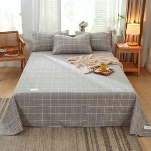 Avivi Простыня на резинке 180х200 см из 100% хлопка, клетка серая