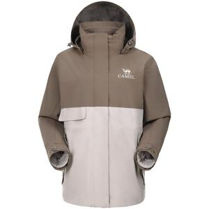 Ветровка женская Waterproof And Windproof To Keep Warm CAMEL, olive коричневый/oak серый
