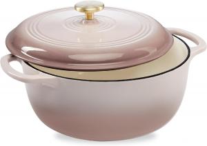 Кастрюля чугунная Mist Best Choice Products с крышкой, 7100 мл, бежевый