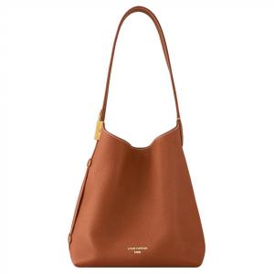 Сумка Low Key Hobo из телячьей кожи, женская маленькая, через плечо, cognac LOUIS VUITTON