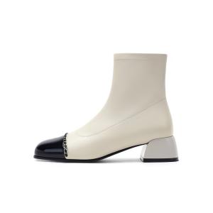 HARSON Женские полусапожки экрю/черные, цвет Ecru